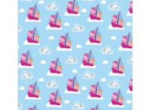 Baumwolle - Peppa Wutz & George - auf dem Meer